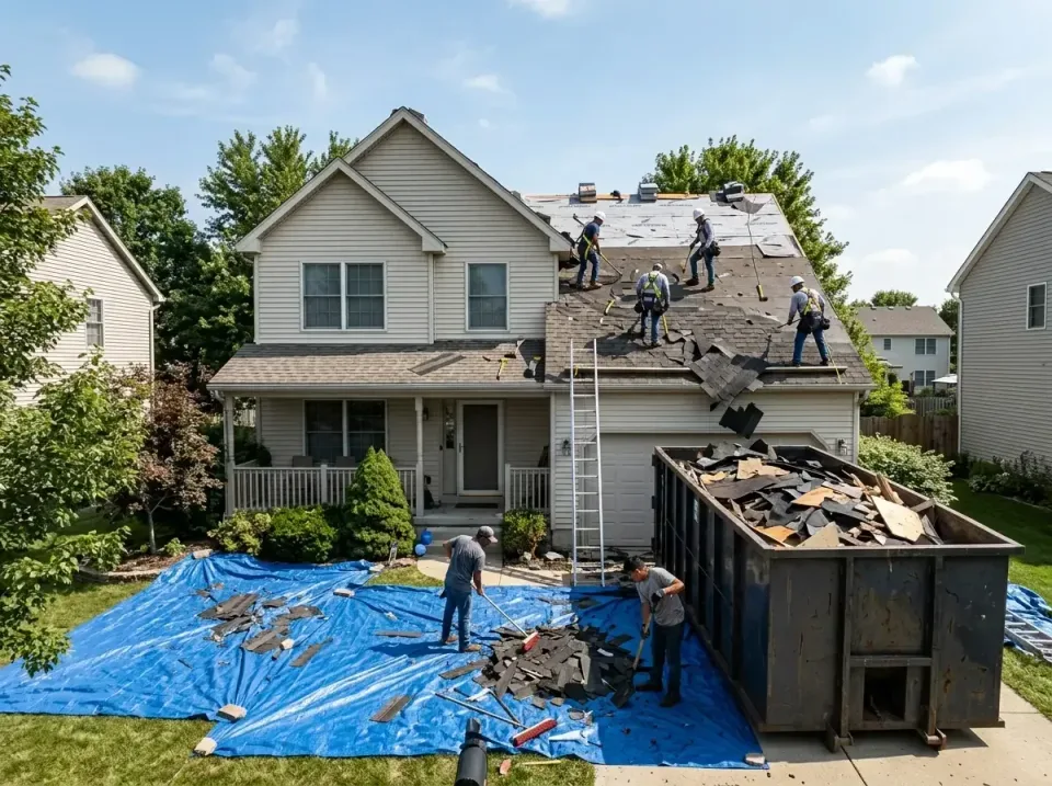 roof-replacement-debris-remova-004 — frequently asked questions, Cheapest Dumpster Rentals in Pleasant Run Farm, OH